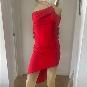 REVOLVE Katie May Los Angeles Elegant Red Asymmetrical Dress